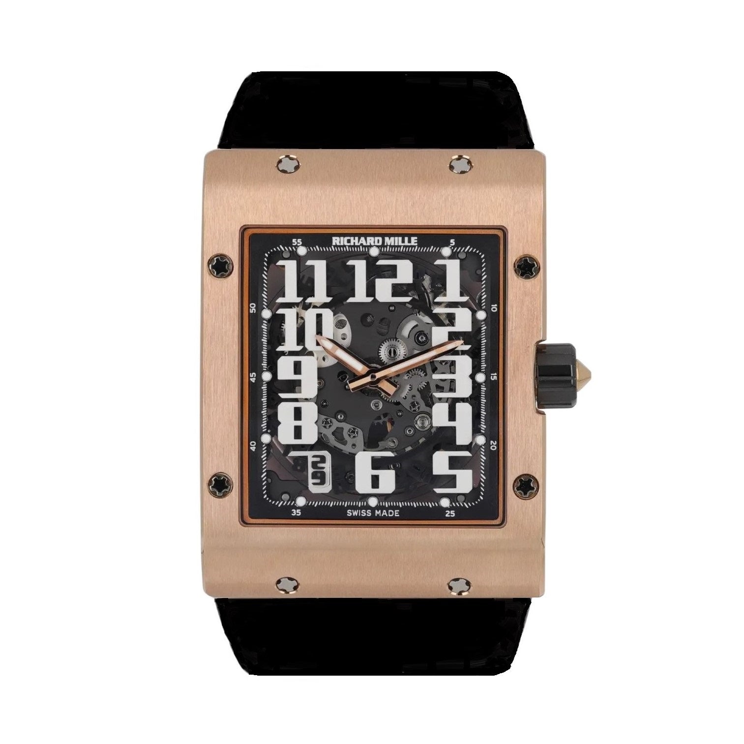 Richard Mille 49mm Automatic Extra Flat 18k Rose Gold Skeleton