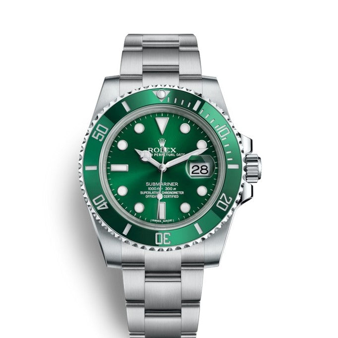 Rolex Submariner 40mm Date Hulk Green Dial Stainless Steel Watch 116610LV