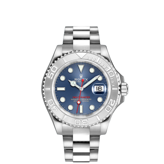 Rolex Yacht-Master 40mm Blue Dial Platinum Bezel Oyster Stainless Steel Watch 126622