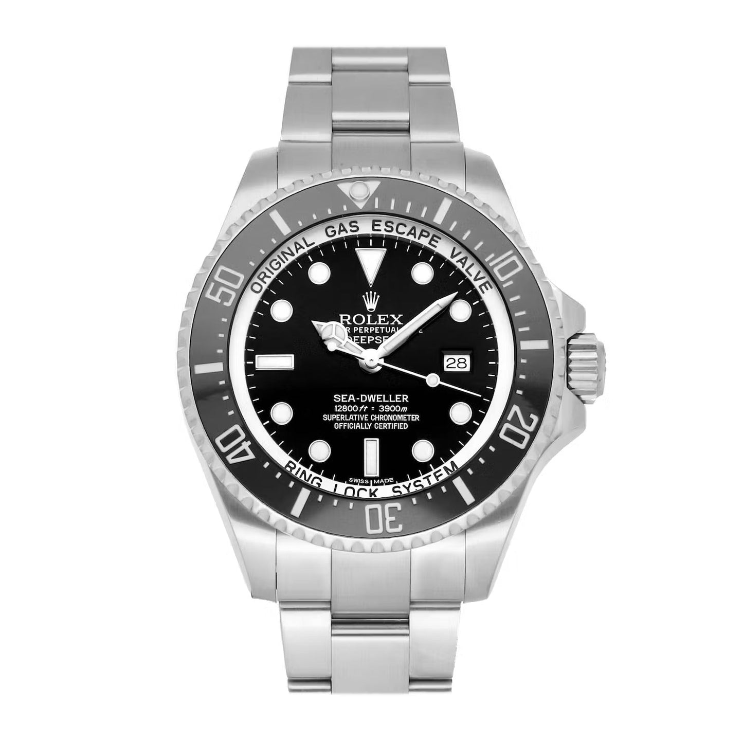 Rolex Deepsea Sea-Dweller Date 44mm Black Bezel & Dial Stainless Steel Oyster Watch 116660