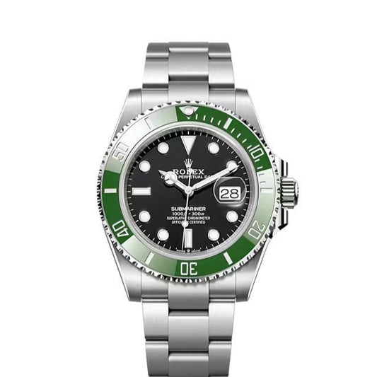 Rolex Submariner Date Starbucks 41mm Black Dial Green Bezel Stainless Steel Oyster Watch 126610LV