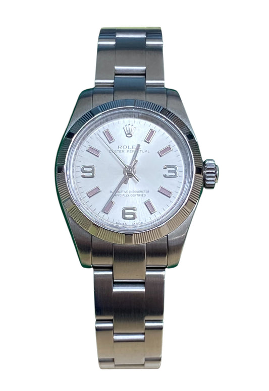 Rolex Oyster Perpetual 26mm Stainless Steel Silver Dial Oyster Watch 176210