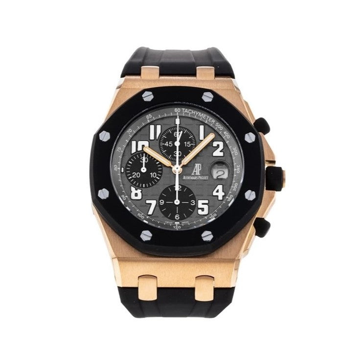 Audemars Piguet Royal Oak Offshore 42mm 18k Rose Gold Gray Dial Watch 25940OK