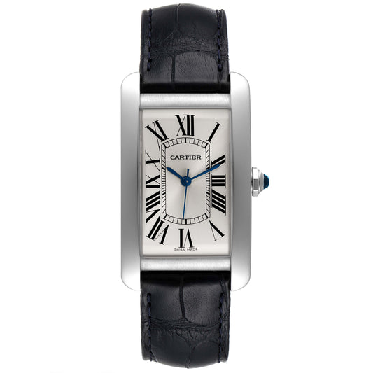 Cartier Tank Americaine Steel Large Silver Dial Mens Watch WSTA0018