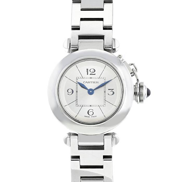 Cartier Miss Pasha 27mm Silver Dial Stainless Steel Watch 2973