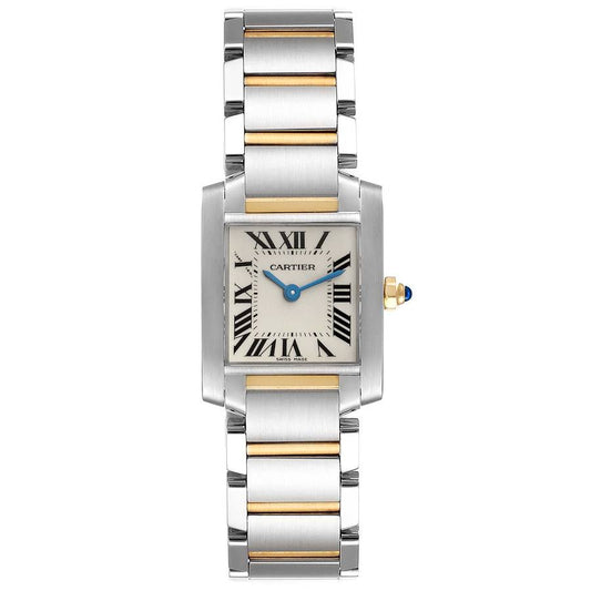 Cartier Tank Francaise 25.00 X 20.00 mm White Dial 2-Tone 18k Yellow Gold & Stainless Steel Watch 2384