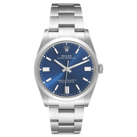 Rolex Oyster Perpetual 36mm Blue Dial Oyster Stainless Steel Watch 126000