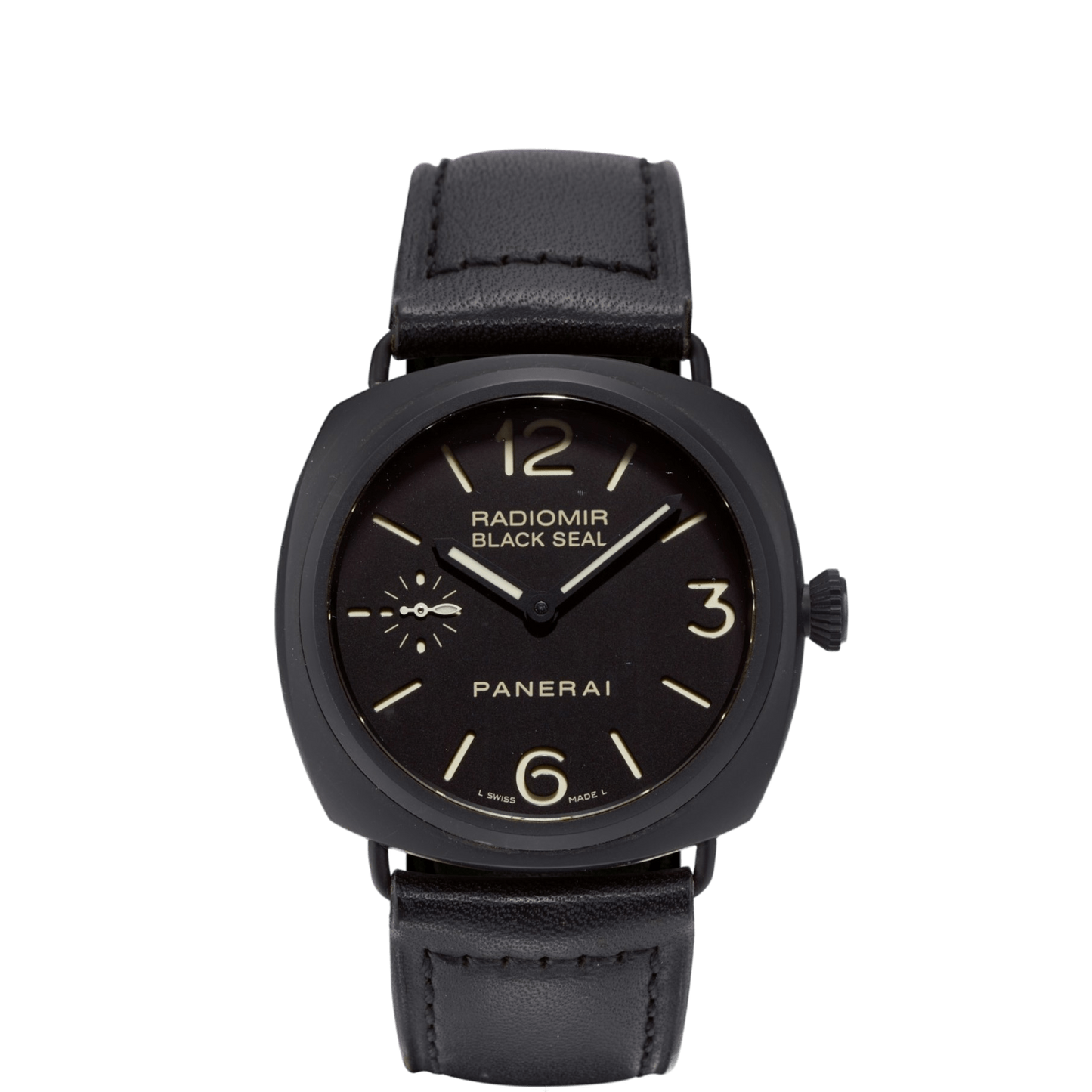 Panerai Radiomir Black Seal Black Dial Leather Watch PNPAM00292