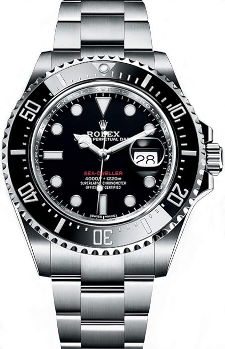 Rolex Sea-Dweller Date 43mm Black Bezel and Dial Stainless Steel Oyster Watch 126600