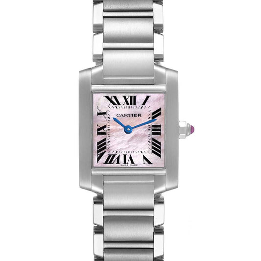 Cartier Tank Francaise 25.0mm x 20mm Silver Dial Stainless Steel Watch 3217