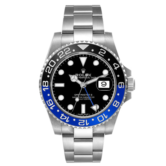 Rolex GMT-Master II Batman 40mm Oyster Stainless Steel Watch 116710BLNR