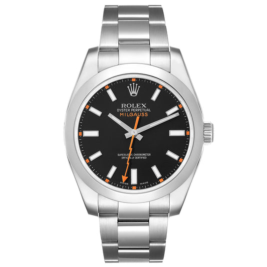 Rolex Milgauss 40mm Black Dial Oyster Stainless Steel Watch 116400