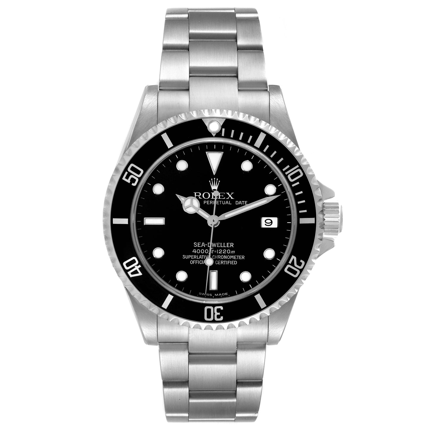 Rolex Sea-Dweller Date 40mm Black Dial Stainless Steel Oyster Watch 16600T