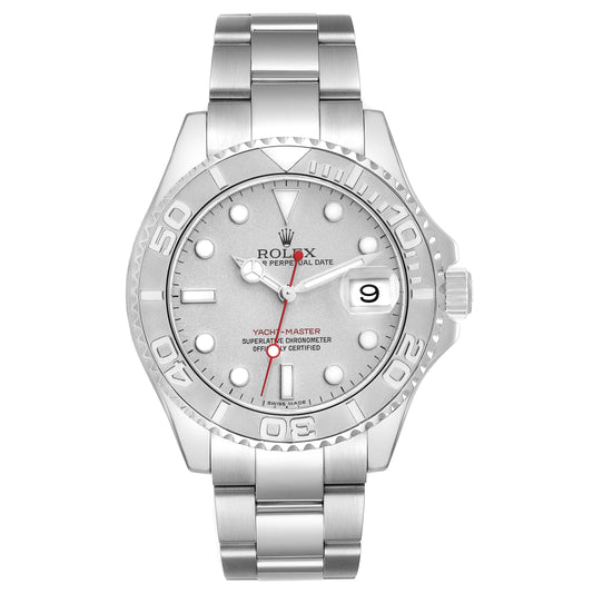 Rolex Yacht-Master 40mm Platinum Dial & Bezel Oyster Stainless Steel Watch 16622